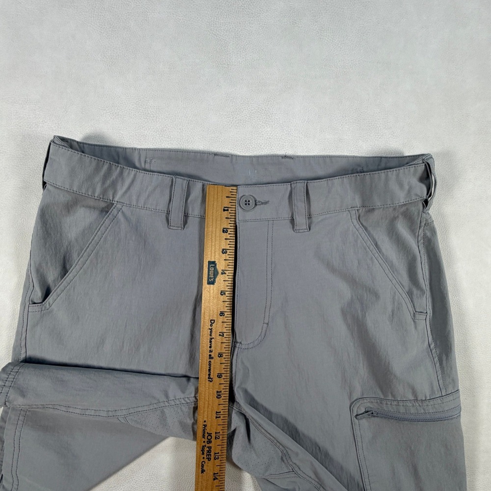 Huk Waypoint Mens Large Fishing Cargo Shorts Gray Recycled Blend Stretch Size 36 - Picture 8 of 14